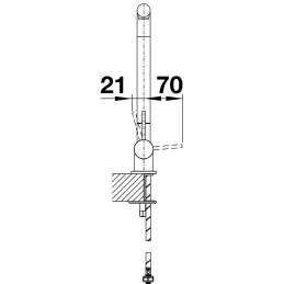 Baterija Blanco LARESSA F / krom / za ispred prozora