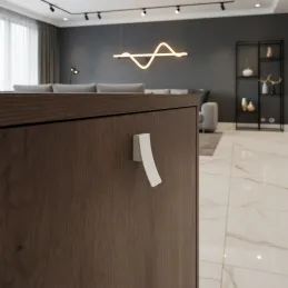 Ručka knopka AVALION / Bijela mat