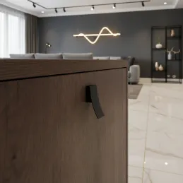 Ručka knopka AVALION / Crna mat završna obrada