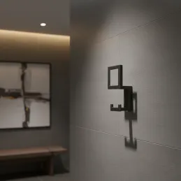 Vješalica SILVIA / Crna mat