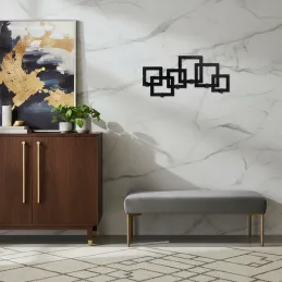 Dizajnerski zidni vješalica QUADRO / Crna mat