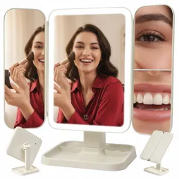 Kozmetičko ogledalo s LED svjetlom i organizatorom TREND / Krem