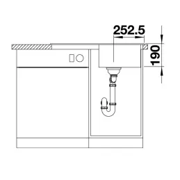 Kameninjski sudoper Blanco LEGRA 45 S / Antracit
