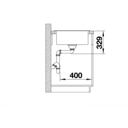 Kamen sudoper Blanco LEGRA 45 S / Kava