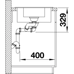 Kameninški sudoper Blanco LEGRA 6 S / Crna