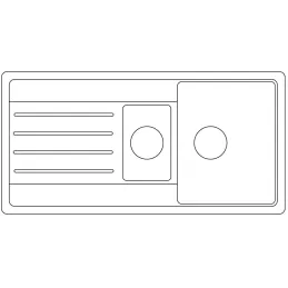 Kamenin sudoper Blanco LEGRA 6 S / Antracit