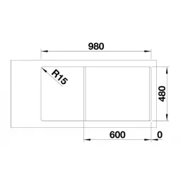 Kameninjski sudoper Blanco LEGRA 6 S / Bijela soft