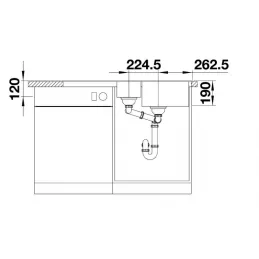 Kameninijski sudoper Blanco LEGRA 6 S / Kava