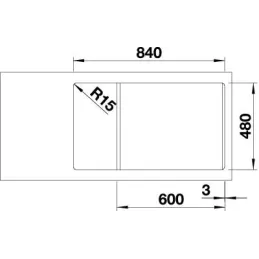 Kameninški sudoper Blanco LEGRA XL 6 S / Bijela