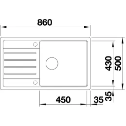 Kameninjski sudoper Blanco LEGRA XL 6 S / Bijela soft