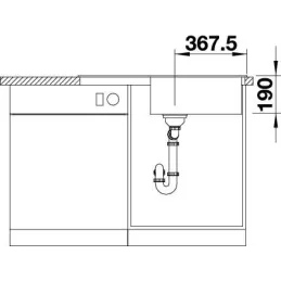 Kameninijski sudoper Blanco LEGRA XL 6 S / Kava
