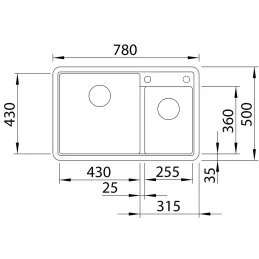 Kamenudžbasti sudoper Blanco LEGRA 6 S