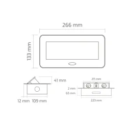 Preklopna električna utičnica KOMBI BOX USB A+C / Crna