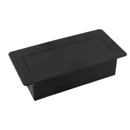 Preklopna električna utičnica KOMBI BOX USB A+C / Crna