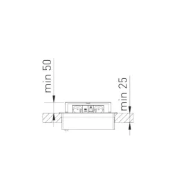 Ugradiva električna utičnica 2x230V + USB punjenje A-C + RJ45 + HDMI / Bijela
