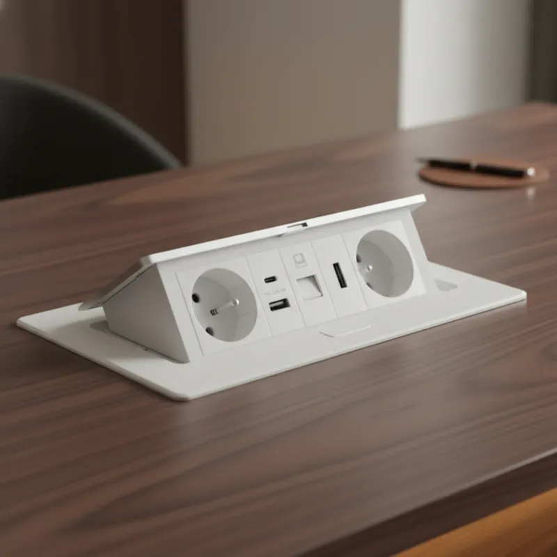 Ugradiva električna utičnica 2x230V + USB punjenje A-C + RJ45 + HDMI / Bijela