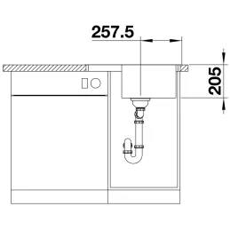 Nerđajući sudoper Blanco LEMIS 45 S-IF Mini