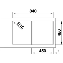 Nerđajući sudoper Blanco LEMIS 45 S-IF