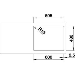 Nerđajući sudoper Blanco LEMIS 6-IF