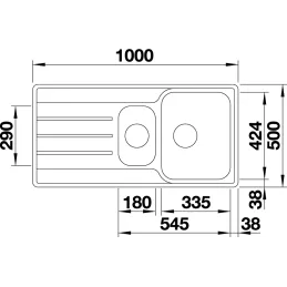 Nerđajući sudoper Blanco LEMIS 6 S-IF