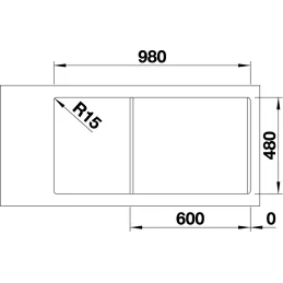 Nerđajući sudoper Blanco LEMIS 6 S-IF