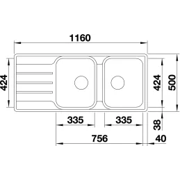 Nerezni sudoper Blanco LEMIS 8 S-IF