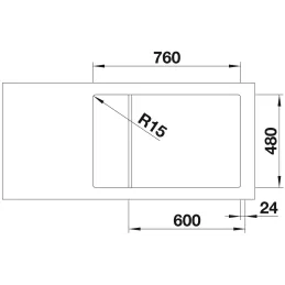 Nerđajući sudoper Blanco LEMIS XL 6 S-IF Compact