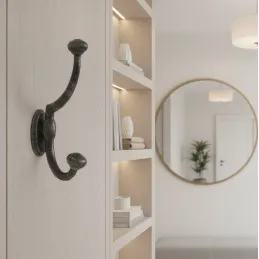 Rustikalna vješalica PLUTO / Starocrna