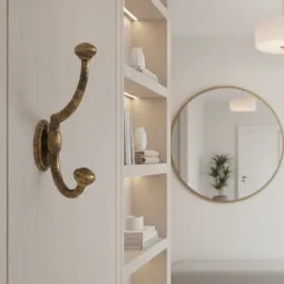 Rustikalna vješalica PLUTO / Starinska mjedenina