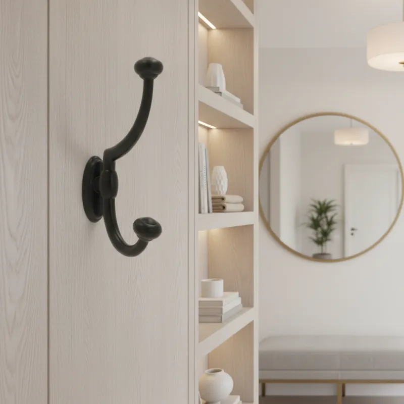 Rustikalna vješalica PLUTO / Crna mat