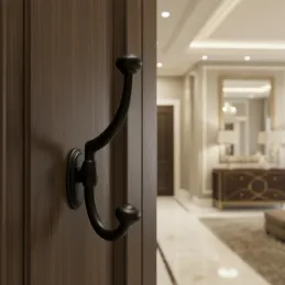 Rustikalna vješalica PLUTO / Crna mat