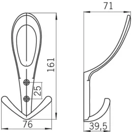 Vješalica BELAGO Maxi / Crna mat