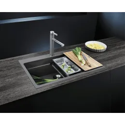 Baterija Blanco LINUS S / silgranit / izvlačiva tuš ručka