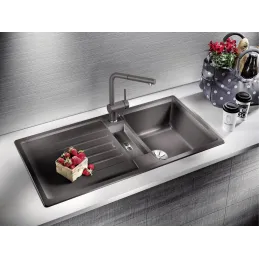 Baterija Blanco LINUS-S s tušem - silgranit / Siva vulkan