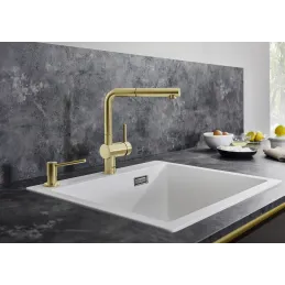 Baterija Blanco LINUS-S s tušem / Satensko zlatna