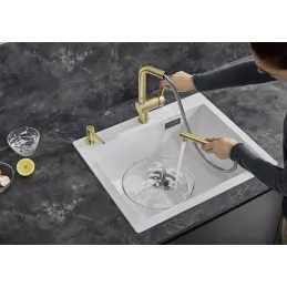 Baterija Blanco LINUS-S s tušem / Satensko zlatna