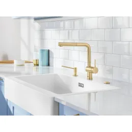 Baterija Blanco LINUS-S s tušem / Satensko zlatna