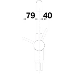 Baterija Blanco LINUS-S s tušem / Satin platinum