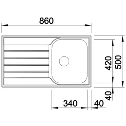 Nerđajući sudoper Blanco LIVIT 45 S Salto