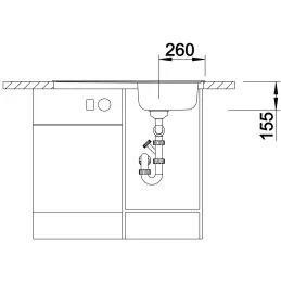 Nerđajući sudoper Blanco LIVIT 45 S Salto