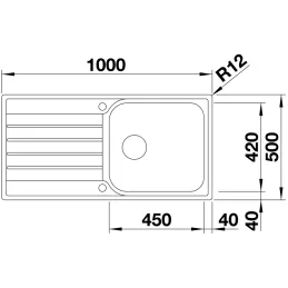 Nerezni sudoper Blanco LIVIT XL 6 S / s ekscentrom