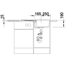 Kameninovski sudoper Blanco METRA 45 S / Bijela