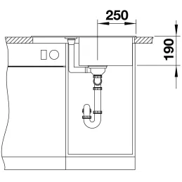 Kameninijski sudoper Blanco METRA 45 S Compact / Tartufo