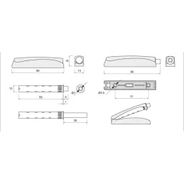 Piest za otvaranje vrata bez ručki MOVE Maxi / Antracit