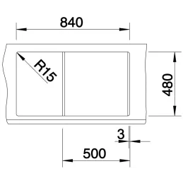 Kameninjski sudoper Blanco METRA 5 S / Bijela soft