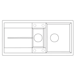 Kameninjski sudoper Blanco METRA 6 S / Siva stijena