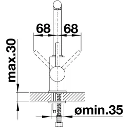 Baterija Blanco DARAS / krom