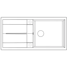 Kamenin sudoper Blanco METRA XL 6 S / Siva stijena