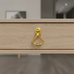 Rustikalna ručka knopka CORTINA / Sjajna zlatna