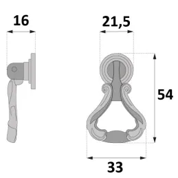 Rustikalna okrugla ručka CORTINA / Staromjed